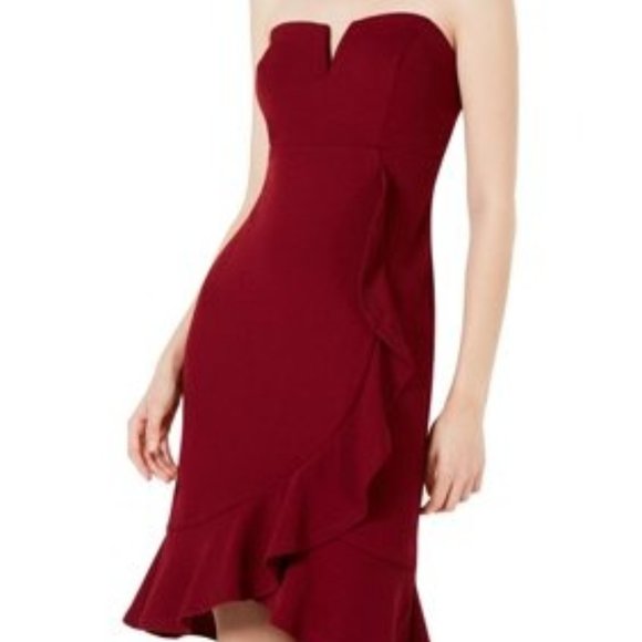 Teeze Me Women’s Strapless Ruffled Dress - Picture 1 of 10
